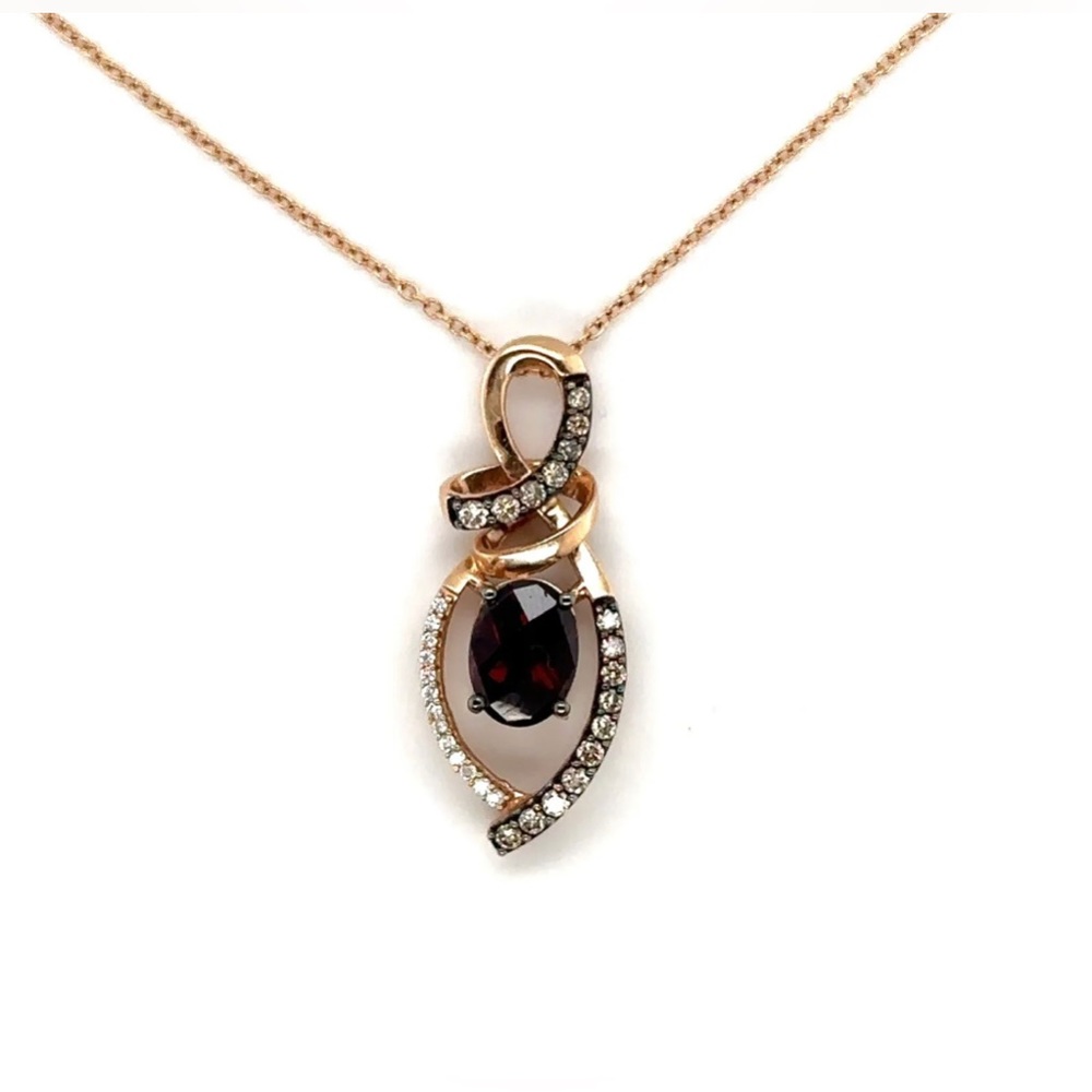 Levian Rose Gold Rhodolite Garnet & Diamond Pendant Necklace